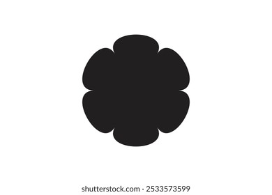 Vector flower shapes black isolated free vector and free editable background