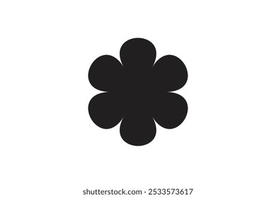 Vector flower shapes black isolated free vector and free editable background