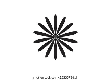 Vector flower shapes black isolated free vector and free editable background