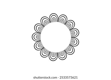 Vector flower shapes black isolated free vector and free editable background