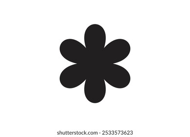 Vector flower shapes black isolated free vector and free editable background