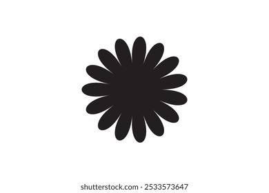 Vector flower shapes black isolated free vector and free editable background