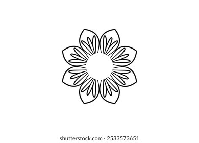 Vector flower shapes black isolated free vector and free editable background