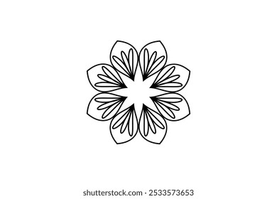 Vector flower shapes black isolated free vector and free editable background