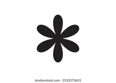 Vector flower shapes black isolated free vector and free editable background