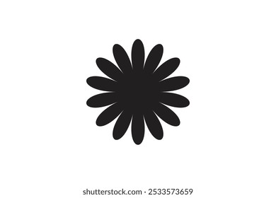 Vector flower shapes black isolated free vector and free editable background