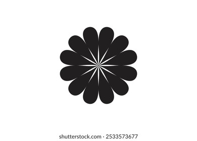 Vector flower shapes black isolated free vector and free editable background