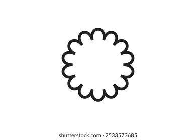 Vector flower shapes black isolated free vector and free editable background