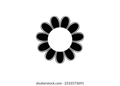 Vector flower shapes black isolated free vector and free editable background