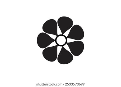 Vector flower shapes black isolated free vector and free editable background