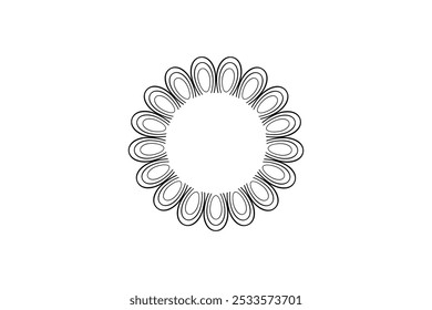 Vector flower shapes black isolated free vector and free editable background