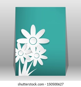 Vector Flower shop brochure, flyer, magazine cover & poster template