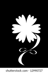 vector flower silhouette