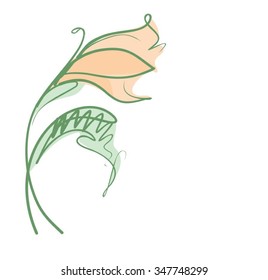 Vector flower sketch.