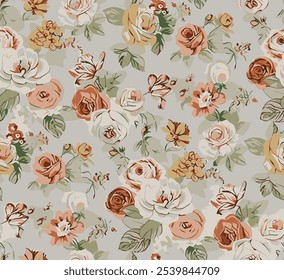 Diseño textil Pequeño de la flor de Vector, todo el diseño de papel de embalaje de patrón sin costuras, fábrica de impresión de Imagen digital