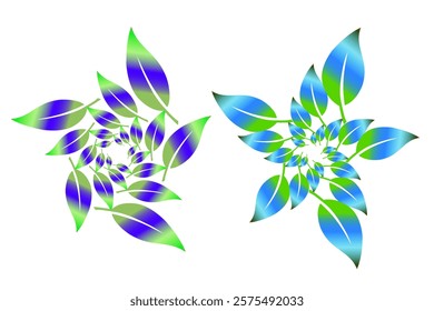 vector flower, spring flowers with white petals on a white background