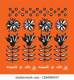 Vector flower textures pattern. Natural background. Vector illustration. Free hand drawn. Set pattern.