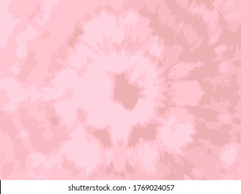 Vector Flower Tie Dye. Floral Acrylic Bohemian Texture. Hypnotic Tie Dye Spiral Art. Pastel Vector Effect. Magic Hand Drawn Twist. Natural Aquarelle Bohemian Painting. Rose Ink Print.
