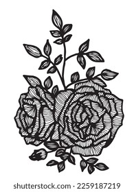 Vector Flower. Tunisian Talavera. Strips. Fabric Sihluette Flower. Stencil Sweet Flowers. Print Snowflake Traditional. Monocrome Floral Frame. Delicate Floral Lace.