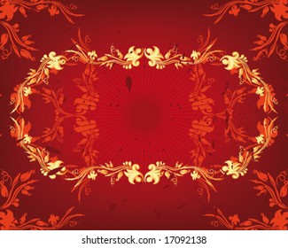 Vector Flower vintage wallpaper (Raster version 18833038)