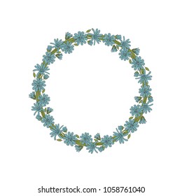 Vector flower wreath. Floral frame for greeting, invitation, wedding cards design.