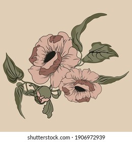 Vector flower wreath. Floral frame for greeting, invitation, wedding cards design.