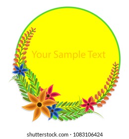 vector flower for you text and card , banner background