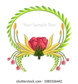vector flower for you text and card , banner background