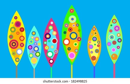 vector flowering trees
