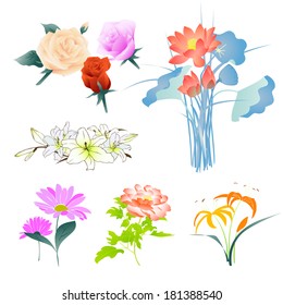 vector flowers