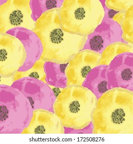 Vector flowers. Abstract watercolor hand painted backgrounds