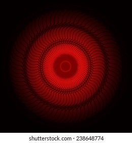 Vector of flowers against red background