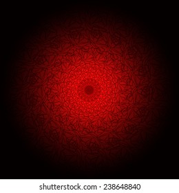 Vector of flowers against red background