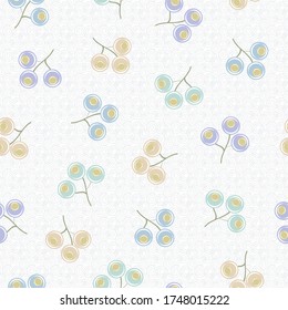 Vektorblumen in Aqua Blue Purple Orange auf weißem Hintergrund Nahtlose Wiederholungsmuster. Hintergrund für Textilien, Karten, Herstellung, Wallpaper, Druck, Geschenkverpackung und Scrapbooking.