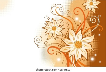 Vector flowers background