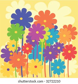Vector flowers background