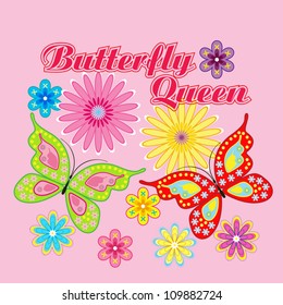 Abstract Drawing Tshirts Colorful Butterfly Creative Stock Vector ...