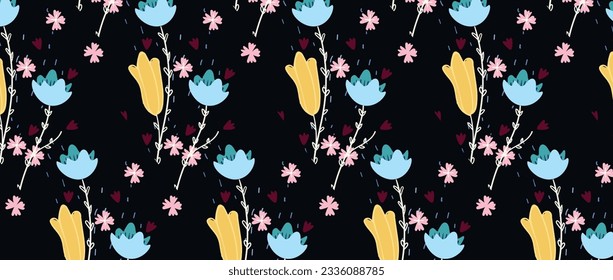 Vektorblumen, Hintergrund-Design. Vektorgrafik-Blumenhintergrund-Design. abstraktes Blumenmuster 