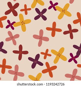 Vector Flowers Background with seamless pattern included