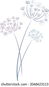 Vector flowers. Beautiful colorful art. Stylish print.
