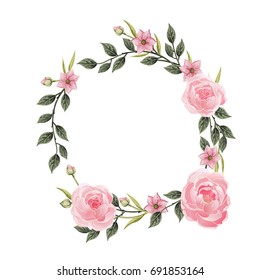 Rose Wreath Images, Stock Photos & Vectors | Shutterstock