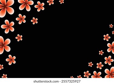 Vector flowers black background Free Download