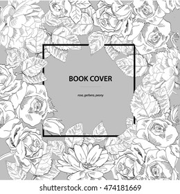 vector flowers for books, wedding invitations, greeting cards