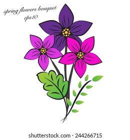 Vector flowers bouquet 