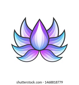 Vector Flowers with bright colors. A logo for businesses around beauty or nature. Design for brands and labels.