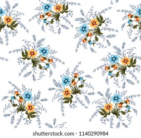 vector flowers bunches pattern