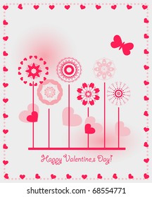 Vector flowers card.