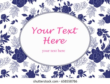vector flowers card vintage