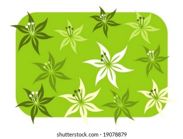 Vector flowers - design elements (5th of 6)
