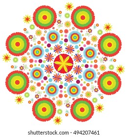 Vector flowers and floral background.